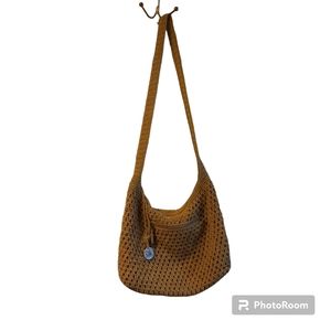 The Sak Zip Top Crochet Shoulder Bag